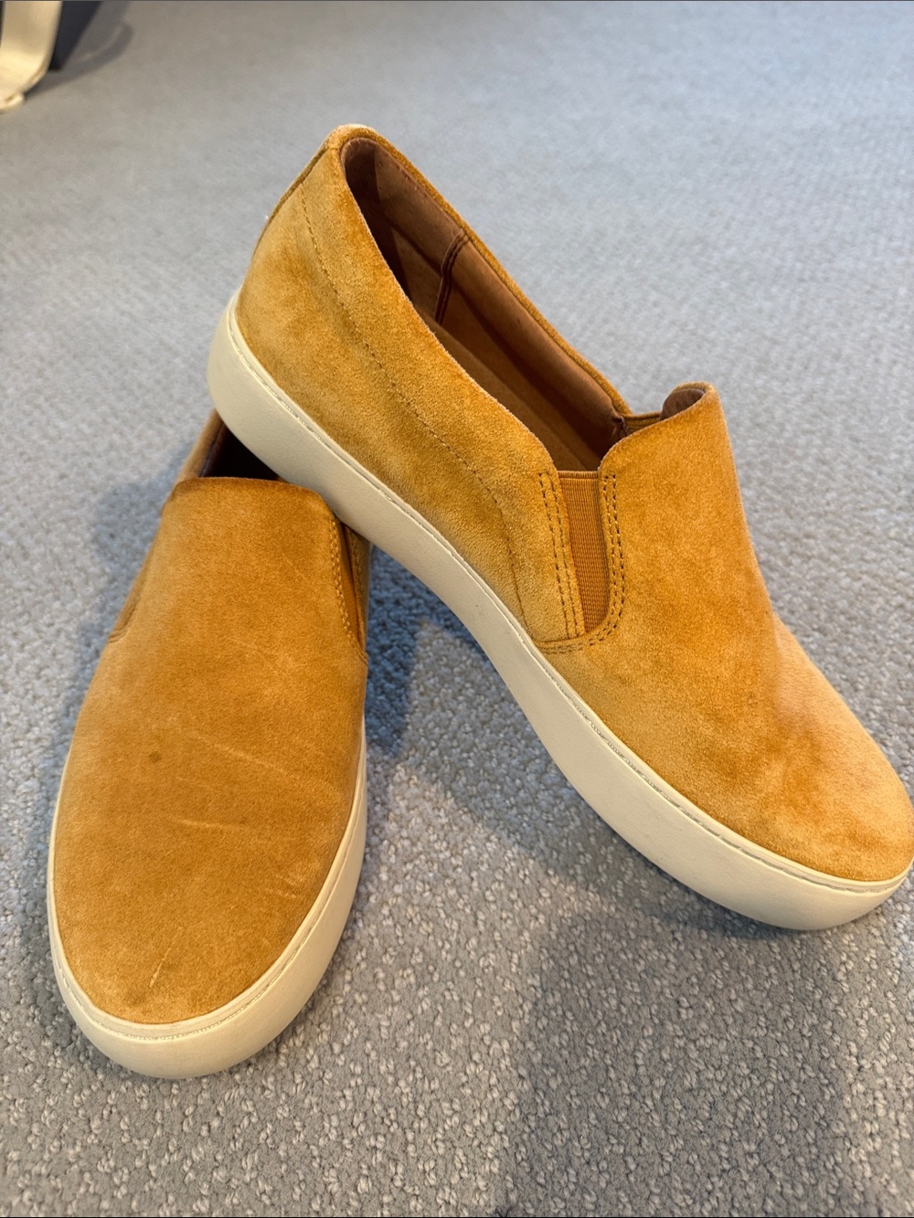 Frye suede slip on sneakers